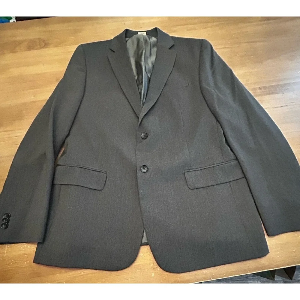 Banana Republic Lanificio Fabric Gray Blazer Sport Coat Mens 42L Wool Modern Fit